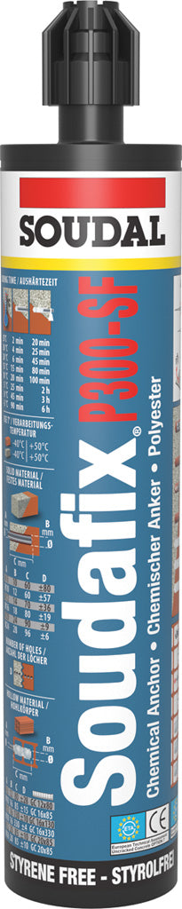 Bead/Trim Adhesive - Soudafix P300-SF High-Performance Chemical Anchor