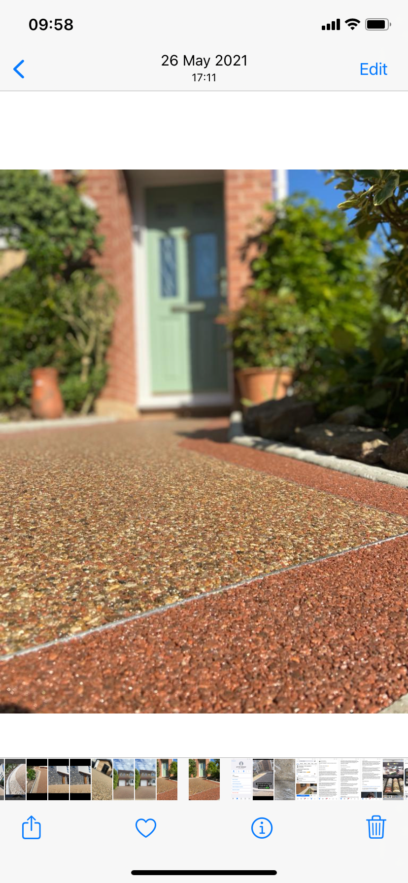 15mm - Aluminium Bead/Trim (2.7m) - Straight - Resin Bound - Gen