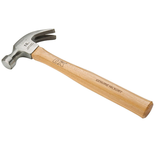 OX Trade Hickory Handle Claw Hammer - 16 oz - Exo Supplies