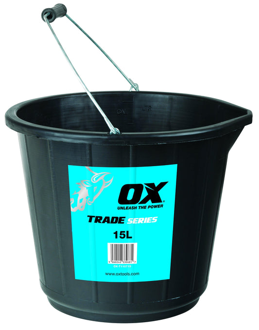 OX Trade 15L Black Bucket - Exo Supplies