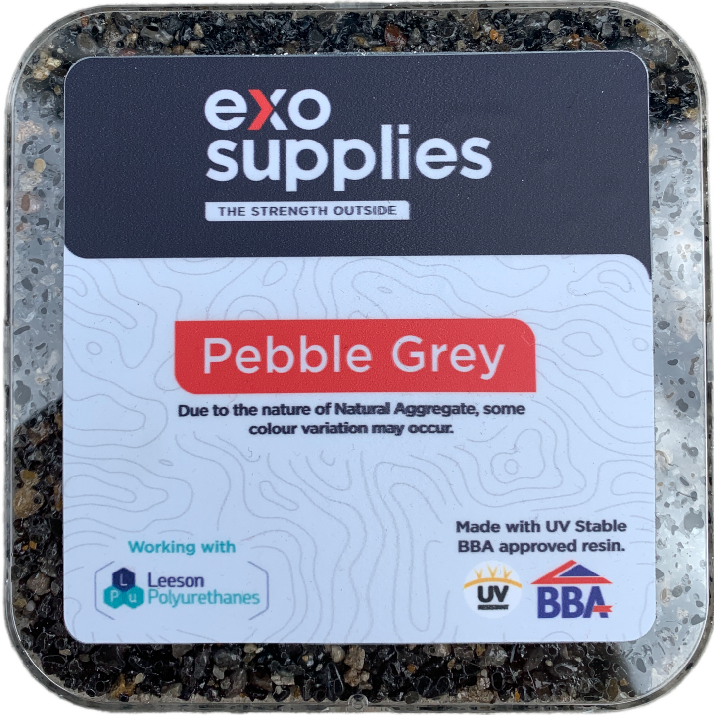 Exo Pebble Grey with BBA 7.5kg UV stable Resin